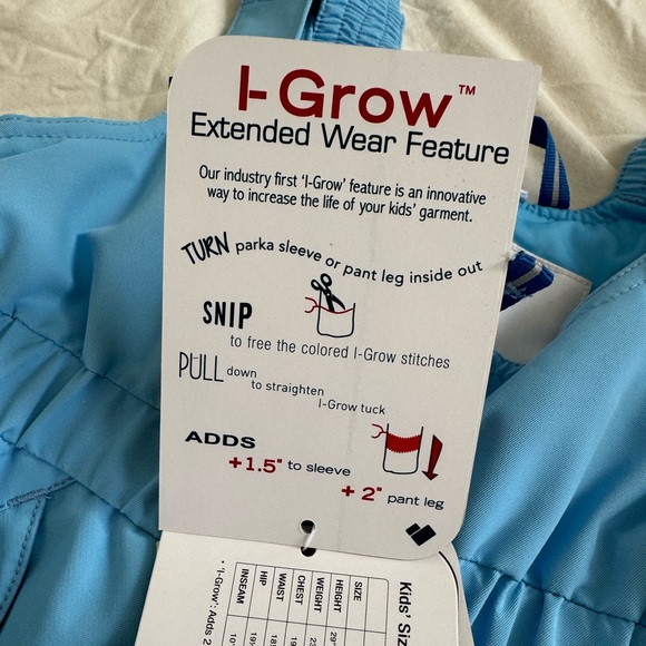 Powder blue waterproof Obermeyer toddler snow bibs • size 2T • NWT - Picture 8 of 11